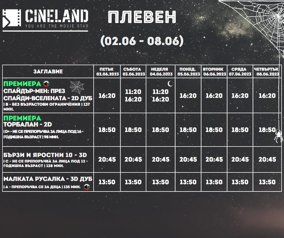 CineLand :      02 - 08  2023